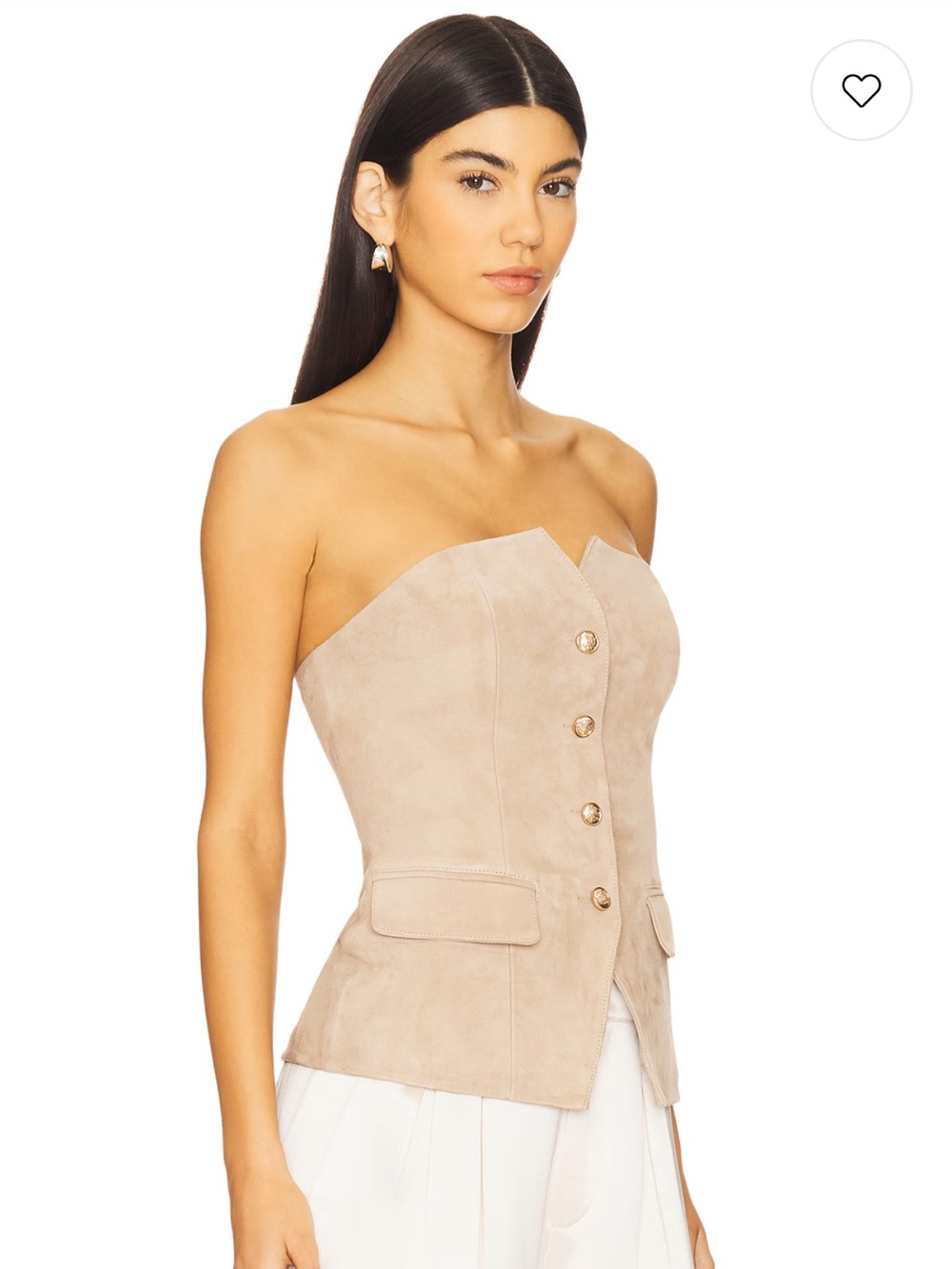 NWT Cami Zamora Suede Corset Top